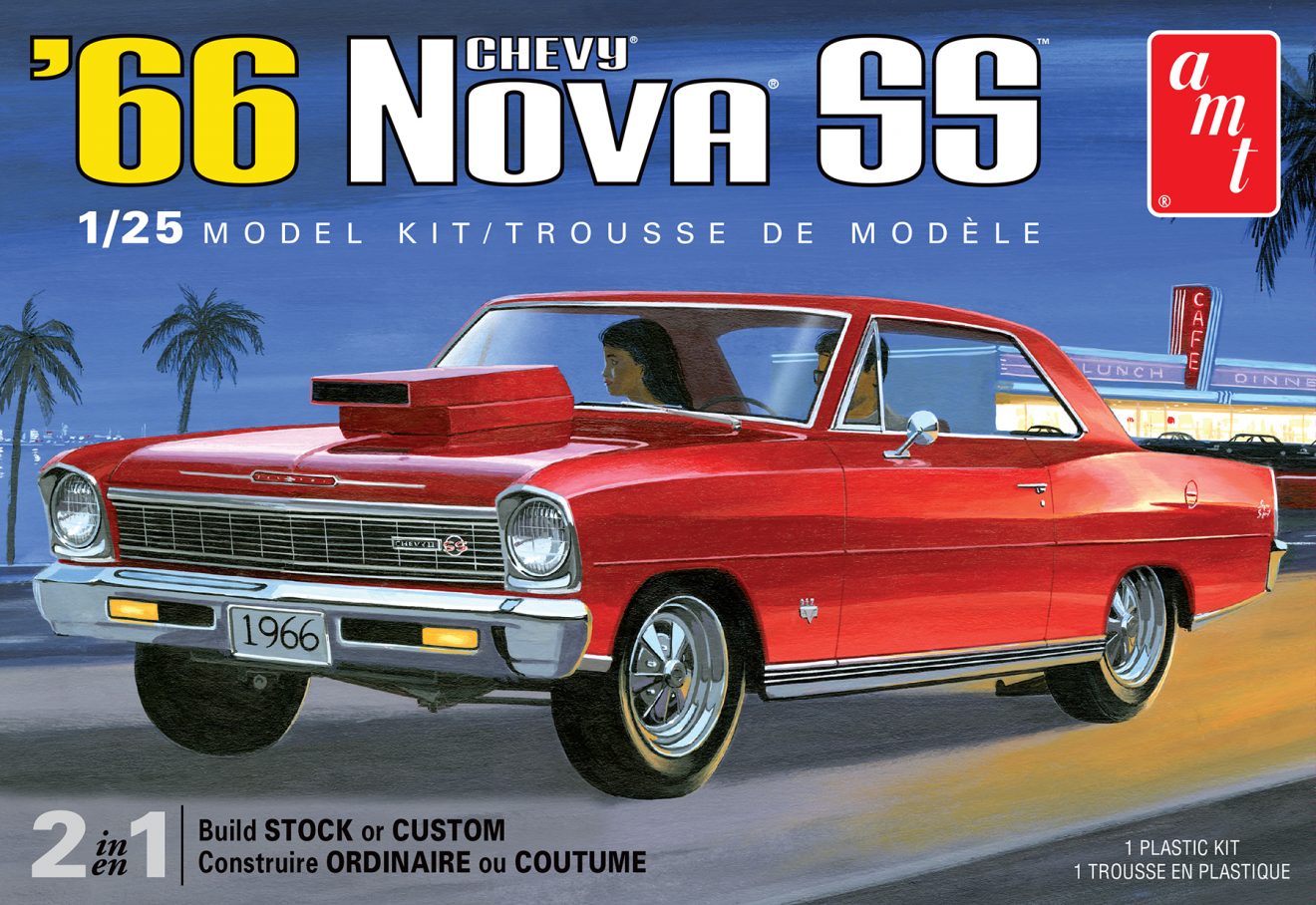 Amt 1966 Chevy Nova Ss 125 Scale Model Kit Round2 9695