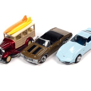 OHNNY LIGHTNING 1:64 DIE CAST ASSORTMENT 2023 R1 WITH COLLECTOR TIN - SET A