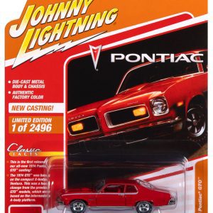 Johnny Lightning Classic Gold 1974 Pontiac GTO (Buccaneer Red) 1:64 Scale Diecast