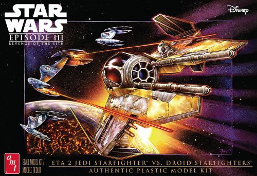 Star Wars: Revenge of the Sith Jedi Starfighter vs Droid Fighters 1:48 Scale Model Kit