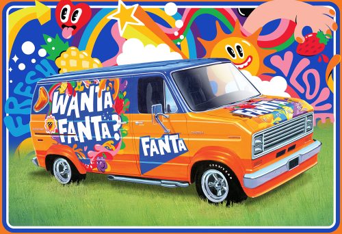 AMT 1977 Ford Custom Van Fanta 1:25 Scale Model Kit