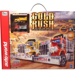 Auto World 18' Gold Rush "Go for the Gold" Slot Race Set HO Scale