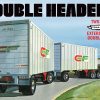 AMT "Double Header" Tandem Van Trailers 1:25 Scale Model Kit